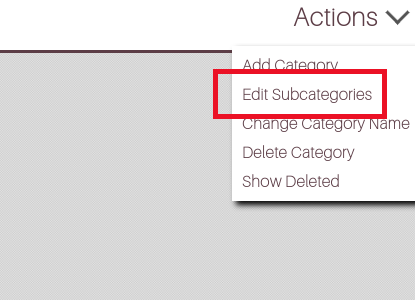 choose Edit subcategories to add a new one