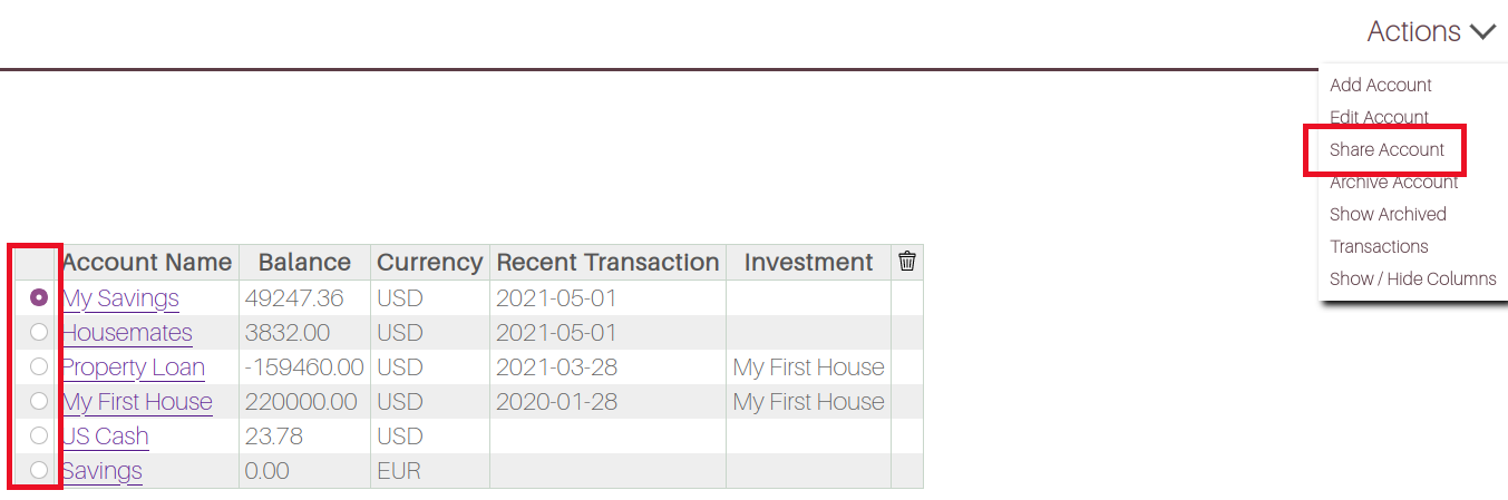 how to share an account 1